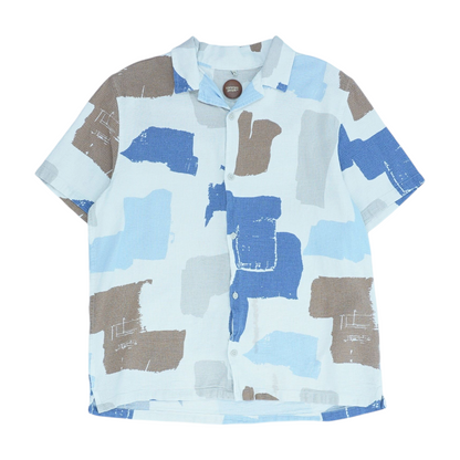 Multi Print Short Sleeve Button Down