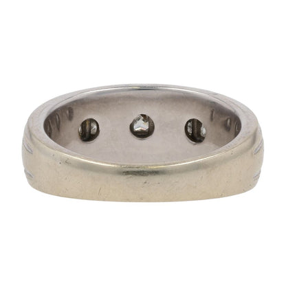 5/8 Ct 14K White Gold Seven Square Channel Set Diamond Wedding Band
