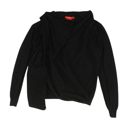 Black Solid Cowl Neck Sweater