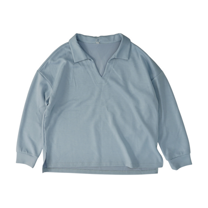 Blue Plus Solid Sweatshirt Pullover