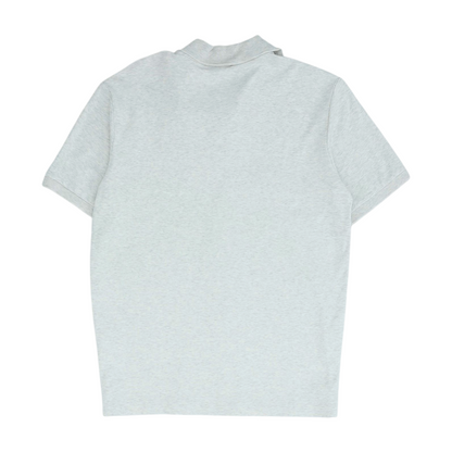 Gray Solid Short Sleeve Polo