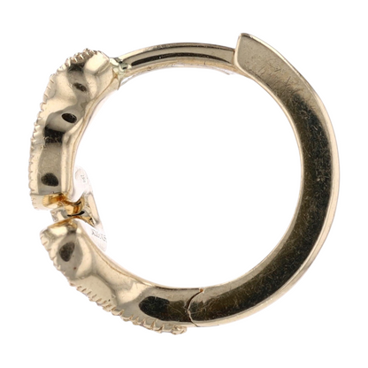 1/10 ctw 14K Yellow Gold Diamond Hoop Earring