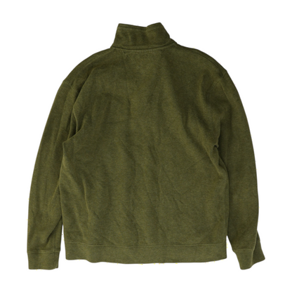 Olive Solid 1/4 Zip Pullover