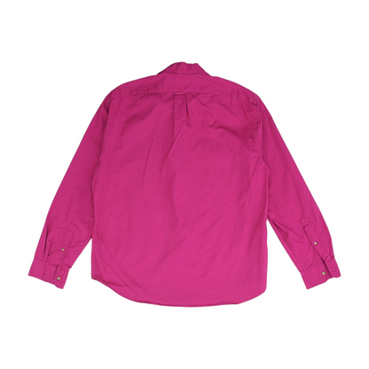 Pink Solid Long Sleeve Button Down