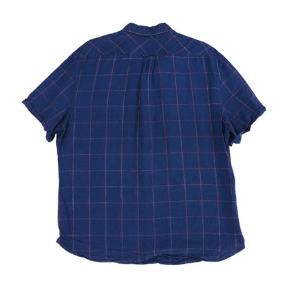 Blue Check Short Sleeve Button Down