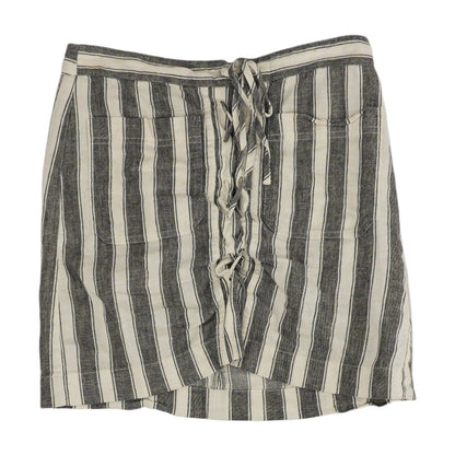 Gray Striped Mini Skirt