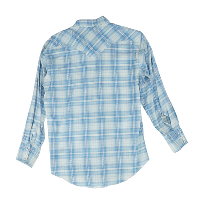 Blue Plaid Long Sleeve Button Down