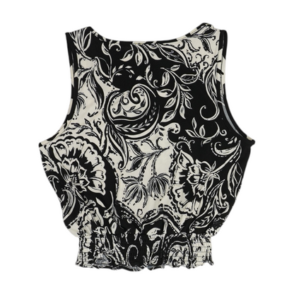 Black Floral Blouse