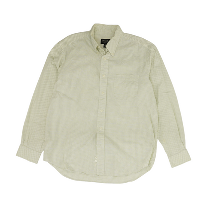 White Check Long Sleeve Button Down