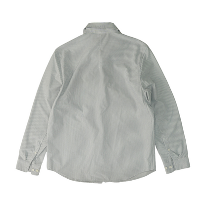 Gray Striped Long Sleeve Button Down