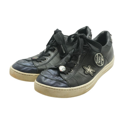 Porter Lace Up Black Low Top Athletic Shoes