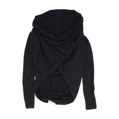 Black Solid Long Sleeve Blouse