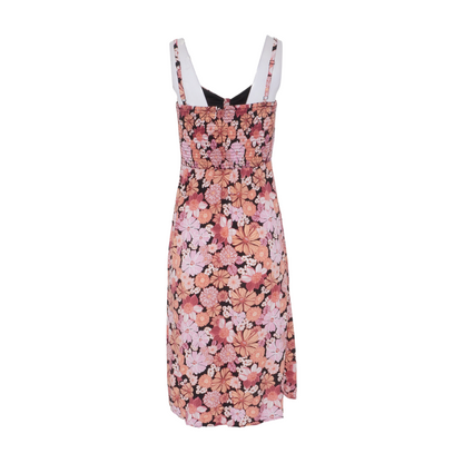 Black Floral Midi Dress