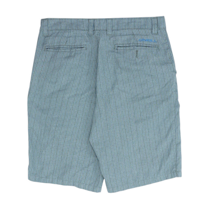 Gray Striped Chino Shorts