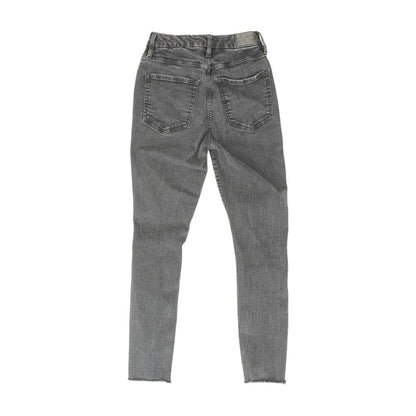 Black Solid High Rise Skinny Leg Jeans