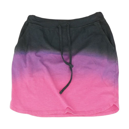 Purple Color Block Midi Skirt