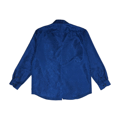 Blue Paisley Long Sleeve Button Down