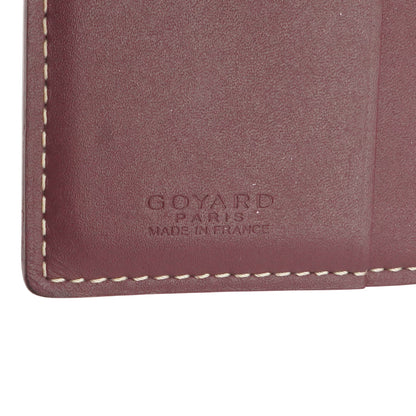 Burgundy Saint-Marc Card Wallet in Goyardine Canvas & Vauzelles Calfskin