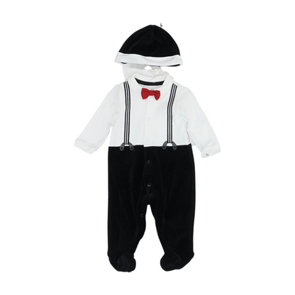 Black Color Block One-Piece