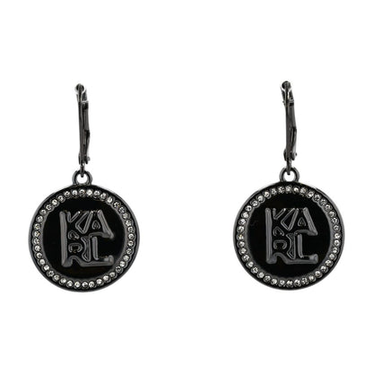 Costume Set In Gun Metal Drop Earrings W/ Lever-Back Closure