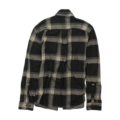 Black Plaid Flannel Button Down