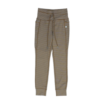 Brown Striped Active Leggings