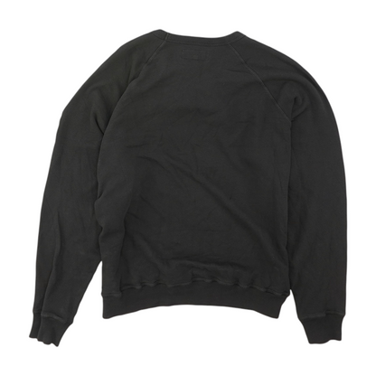 Black Solid Sweatshirt Pullover