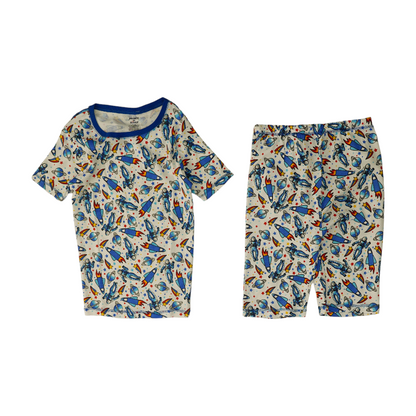 White Print Pajama Set