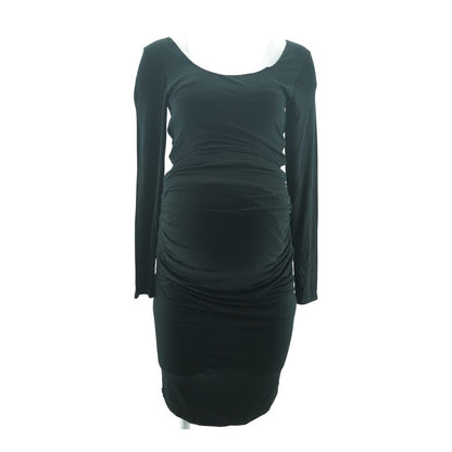 Black Midi Maternity Dress