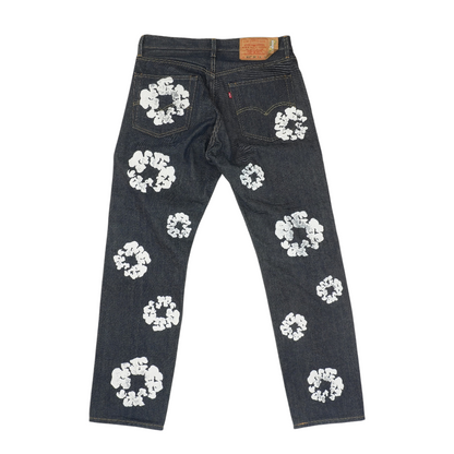 Navy Floral Classic Jeans