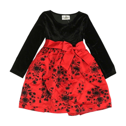 Red Floral Formal Dress