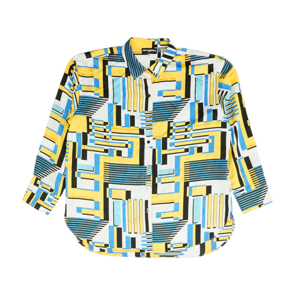 Multi Abstract Button Down