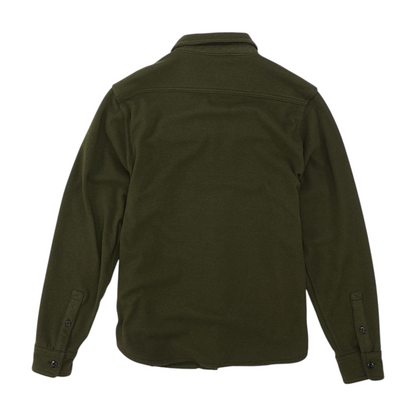 Green Solid Flannel Button Down