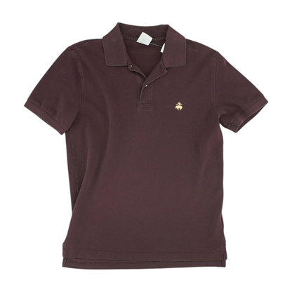 Burgundy Solid Short Sleeve Polo