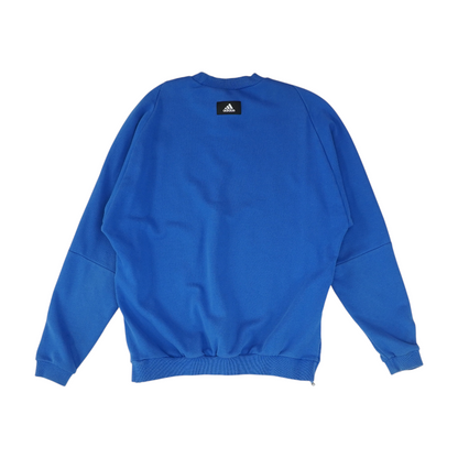 Blue Solid Sweatshirt Pullover
