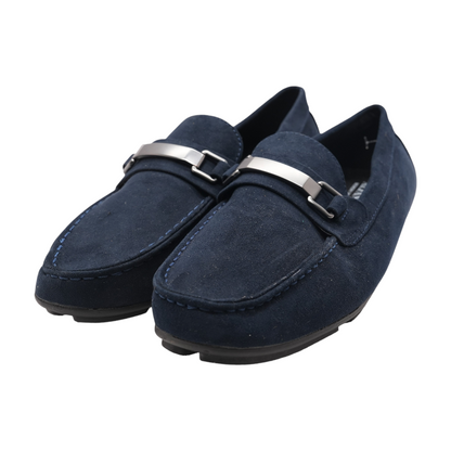 Navy Slip-On Dress Shoes