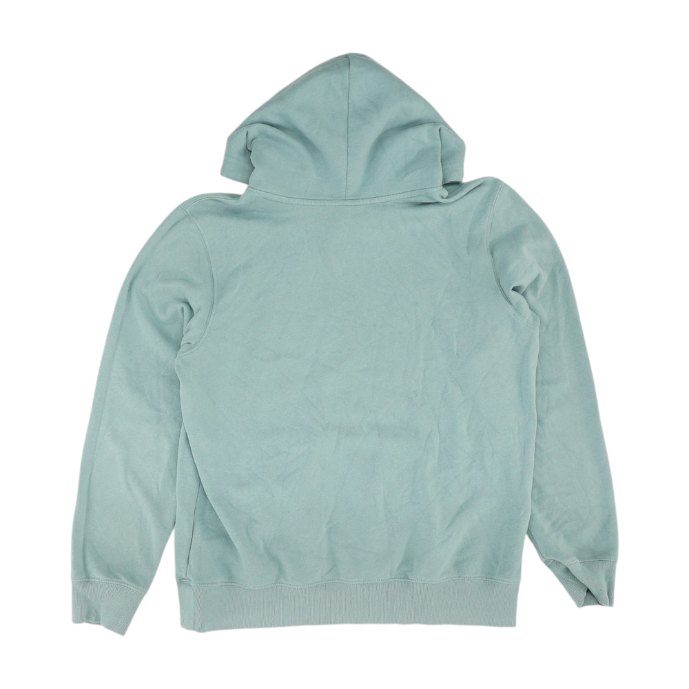 Blue Solid Hoodie Pullover