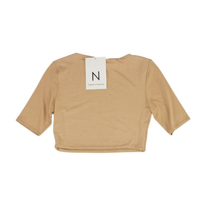 Tan Cropped T-Shirt