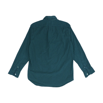 Green Check Long Sleeve Button Down