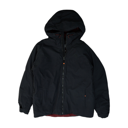 Black Solid Rain Jacket