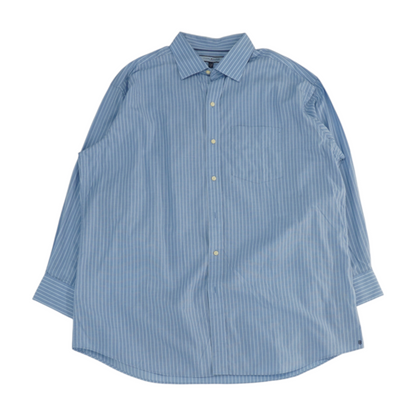 Blue Striped Long Sleeve Button Down