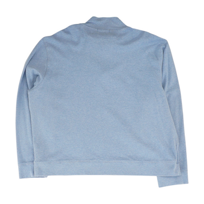 Blue Solid 1/4 Zip Pullover