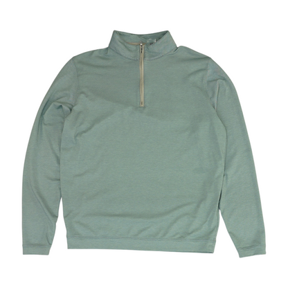 Green Solid 1/4 Zip Pullover