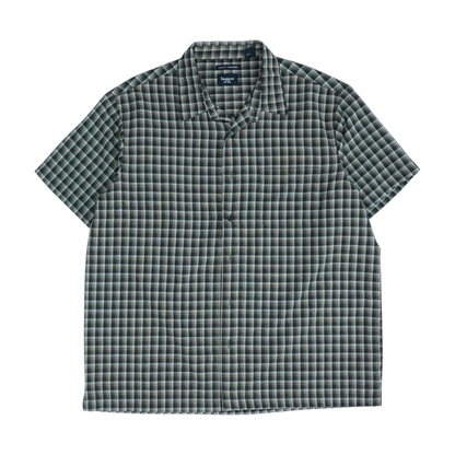 Brown Check Short Sleeve Button Down