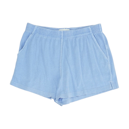 Blue Solid Casual Shorts