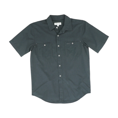 Black Solid Outdoor Button Down