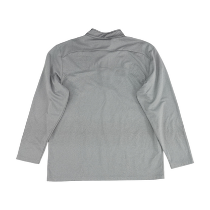 Gray Solid 1/4 Zip Pullover