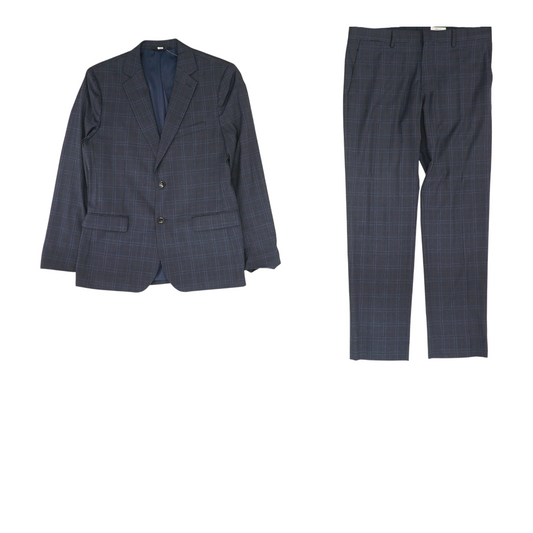 Navy Plaid Suit
