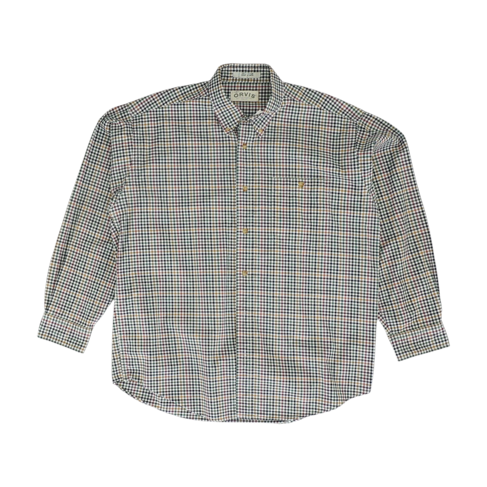 Multi Plaid Long Sleeve Button Down