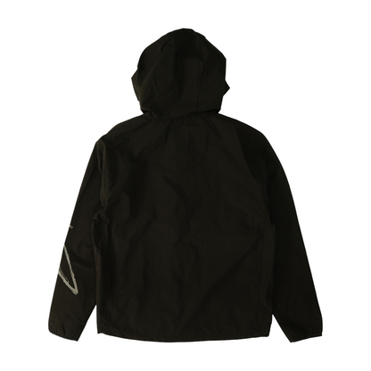 Black Solid Rain Jacket